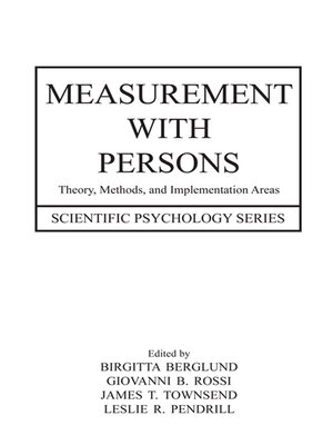 cover image of Measurement With Persons